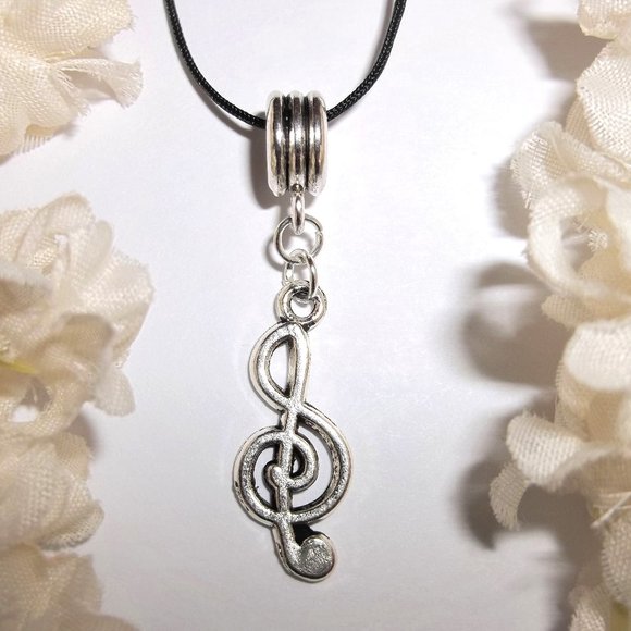 wvluckygirl Jewelry - Music Note Necklace, Music Gift, Treble Clef Necklace, Gift for Music Lover A771